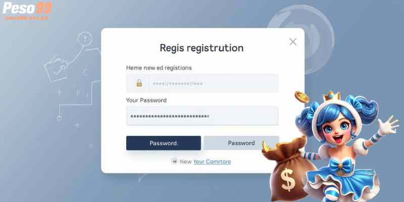 Example of a secure online registration interface with encrypted password input.